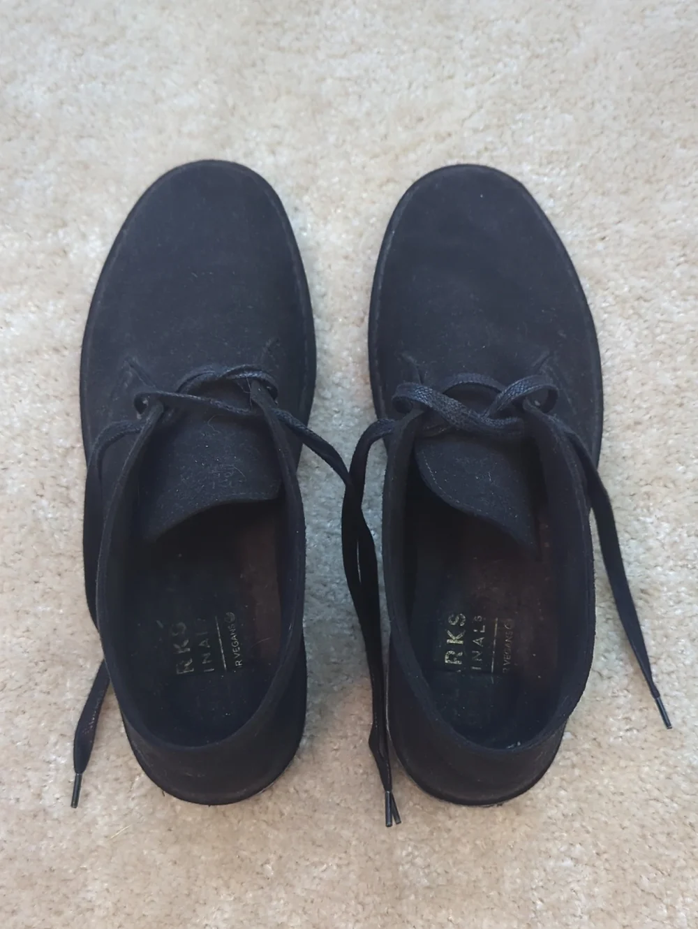 Clark Desert Black Faux Suede Chukka Boots - Men
